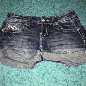 Miss Me shorts with lace detail pockets
